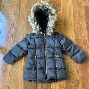 H&M kids parka with fur hood NWOT
